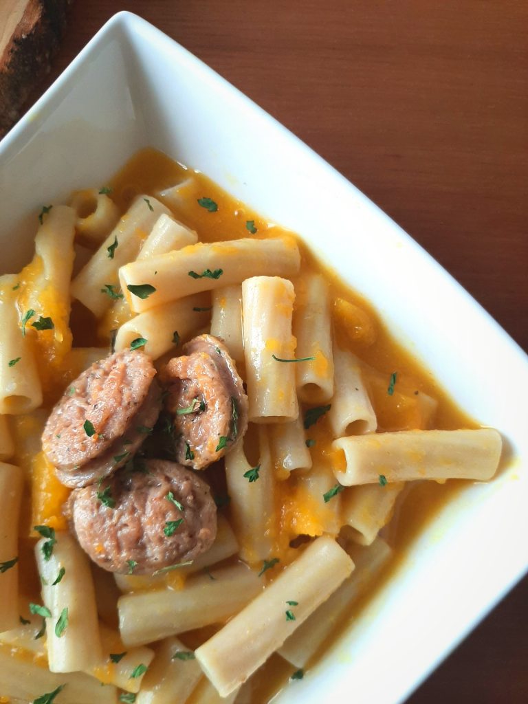 Mac and dairy-free nut-free cheese sauce close up