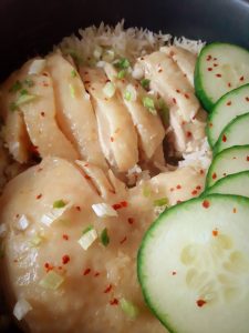 Hainanese Chicken rice closeup