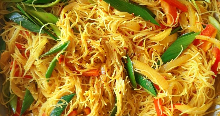 Singaporean Vermicelli top view