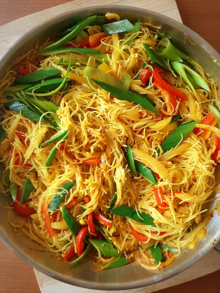 Singaporean Vermicelli top view