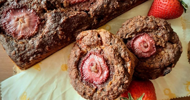 Strawberry Banana Bread Top view