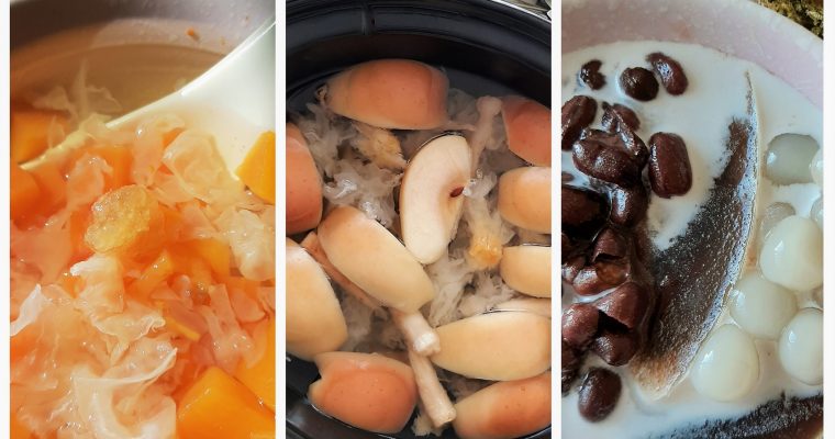 Asian sweet soup picture side by side