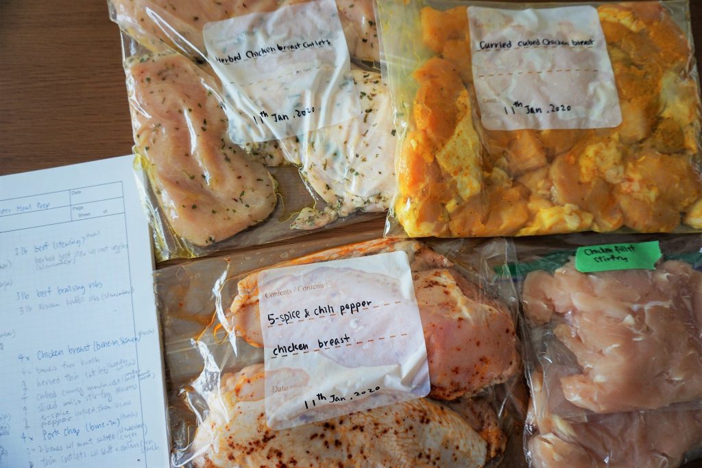 Chicken breast meat prep