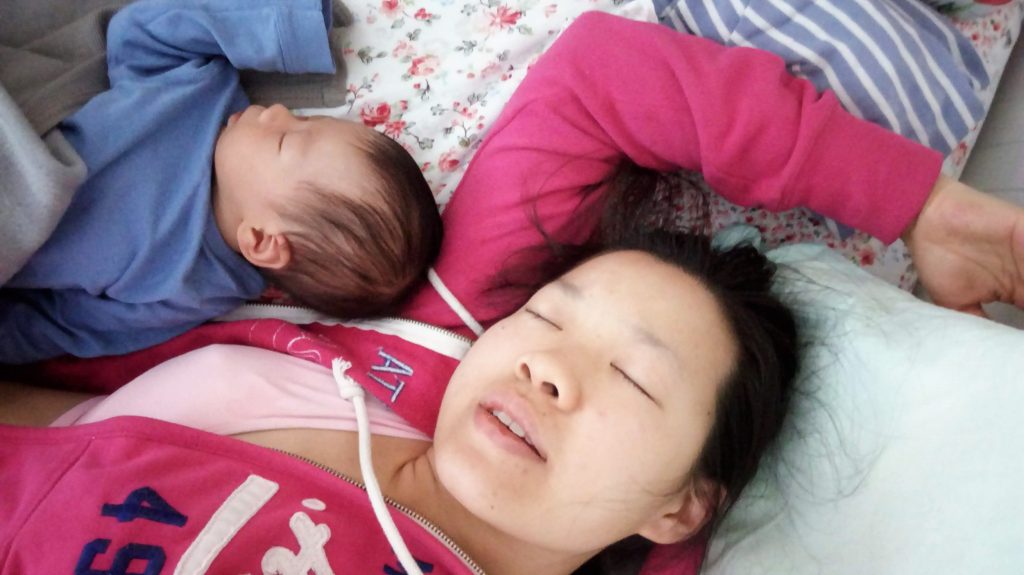 first time co-sleeping from exhaustion